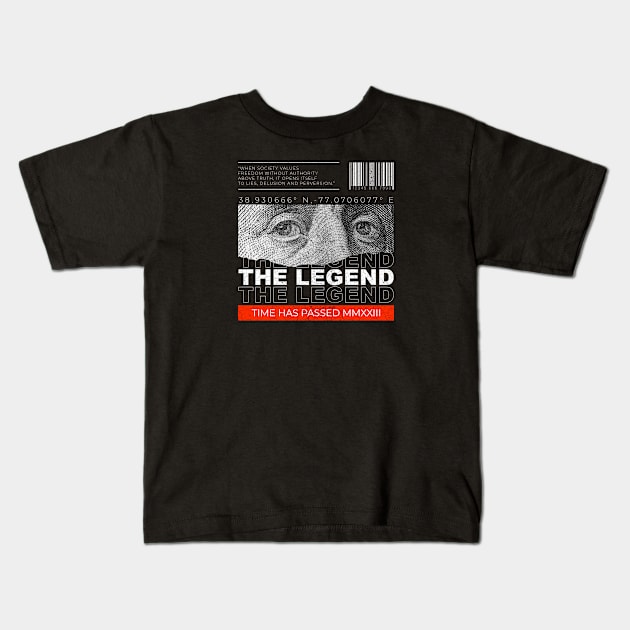 The Legend of Franklin // Streetwear Art Kids T-Shirt by Davy Cloth